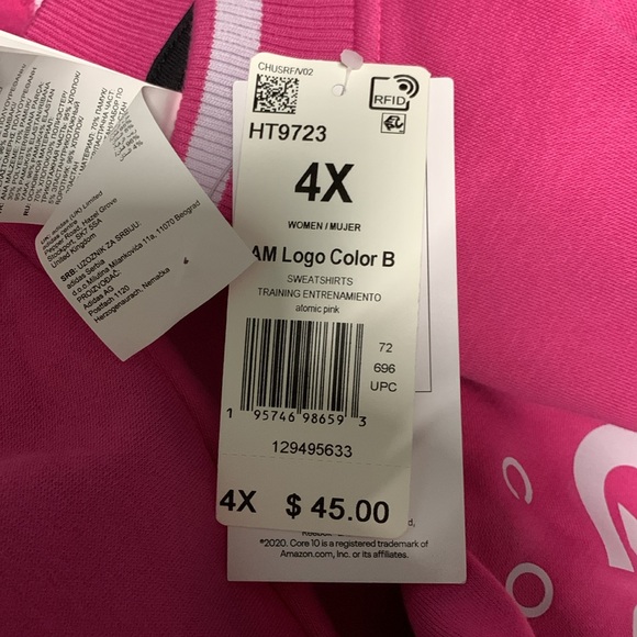 Woman’s sweatshirt- Core I By Reebok NWt -Size 4X - Picture 11 of 11